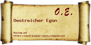 Oestreicher Egon névjegykártya